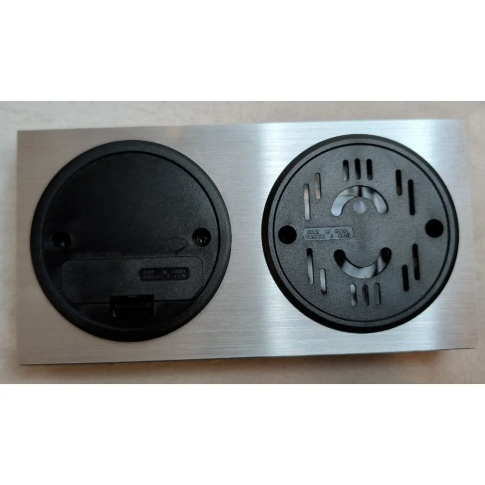 Kodiak Desk Clock Thermometer‎ Aluminum Dual Gauge Quartz Office Decor